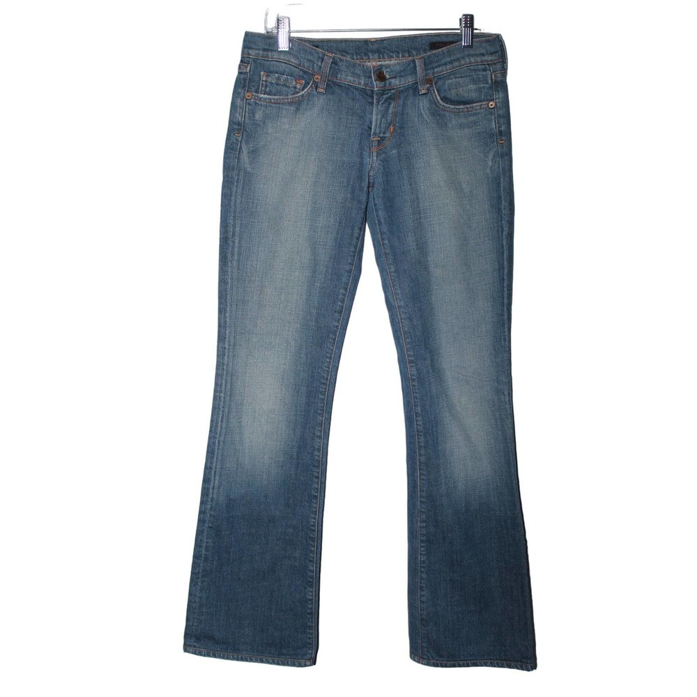 Women's Citizens for Humanity Elle 064 Blue Denim Low Waist Boot Cut Jeans Sz 29